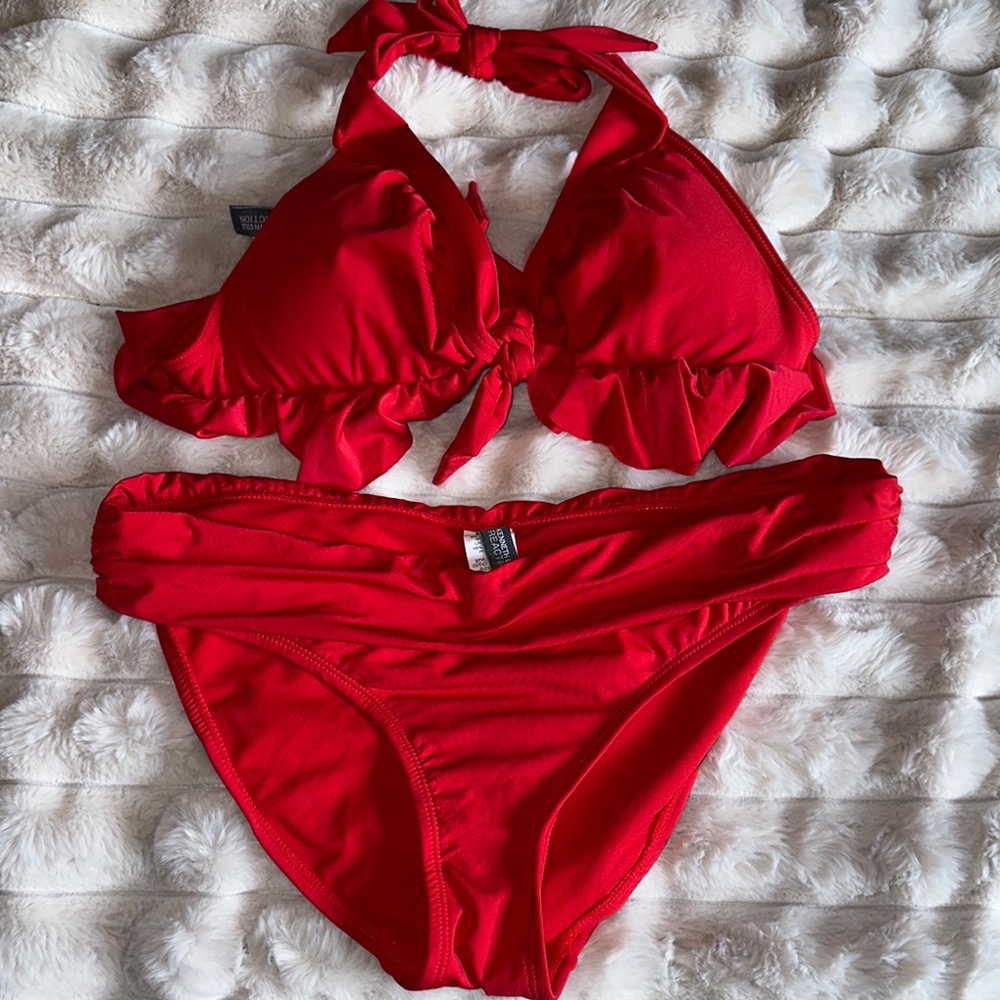 Kenneth Cole Vibrant Red Swimwear